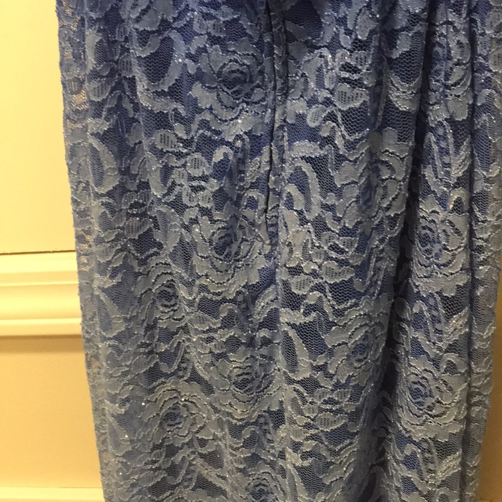 sparkle lace ombré blue prom dress - Picture 7 of 7